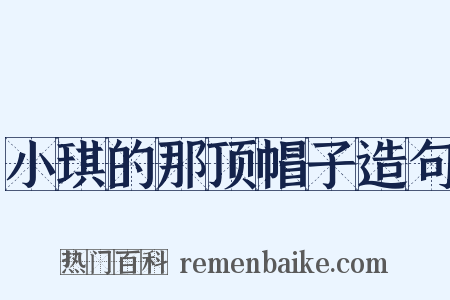 小琪的那顶帽子造句是什么意思的图片